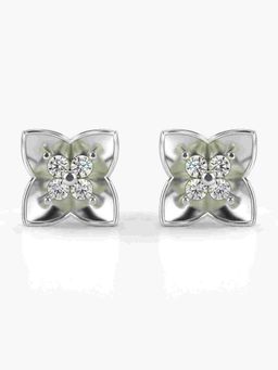 Valanova - Sterling Silver Plated with White Gold and Certified Lab Grown Diamond 0.32 Cts Earrings
