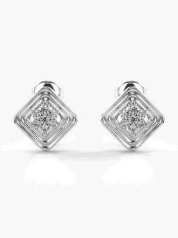 Valanova - Sterling Silver Plated with White Gold and Certified Lab Grown Diamond 0.31 Cts Earrings