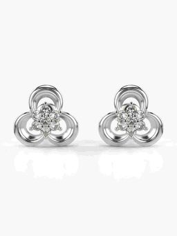 Valanova - Sterling Silver Plated with White Gold and Certified Lab Grown Diamond 0.50 Cts Earrings