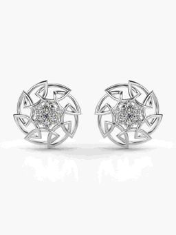 Valanova - Sterling Silver Plated with White Gold and Certified Lab Grown Diamond 0.31 Cts Earrings