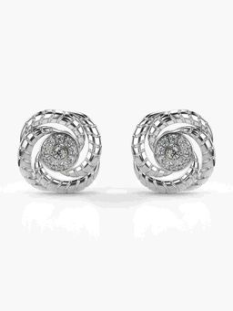 Valanova - Sterling Silver Plated with White Gold and Certified Lab Grown Diamond 0.22 Cts Earrings