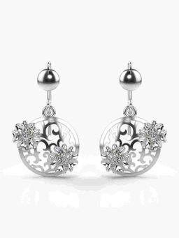 Valanova - Sterling Silver Plated with White Gold and Certified Lab Grown Diamond 0.23 Cts Earrings
