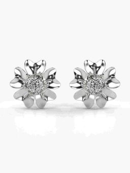 Valanova - Sterling Silver Plated with White Gold and Certified Lab Grown Diamond 0.36 Cts Earrings