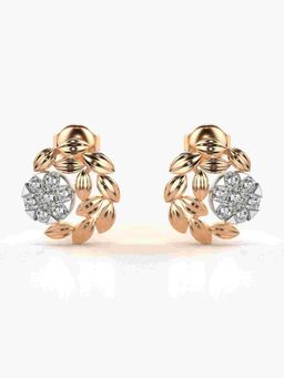 Valanova - Sterling Silver Plated with Rose Gold and Certified Lab Grown Diamond 0.63 Cts Earrings