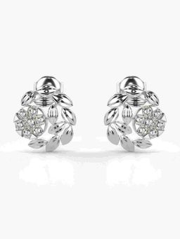Valanova - Sterling Silver Plated with White Gold and Certified Lab Grown Diamond 0.63 Cts Earrings