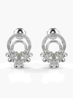 Valanova - Sterling Silver Plated with White Gold and Certified Lab Grown Diamond 0.31 Cts Earrings