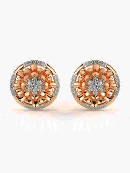 Valanova - Sterling Silver Plated with Rose Gold and Certified Lab Grown Diamond 0.57 Cts Earrings
