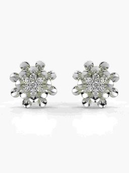 Valanova - Sterling Silver Plated with White Gold and Certified Lab Grown Diamond 0.31 Cts Earrings