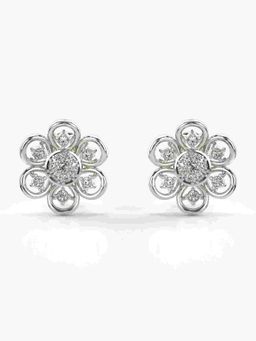 Valanova - Sterling Silver Plated with White Gold and Certified Lab Grown Diamond 0.28 Cts Earrings