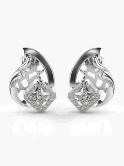 Valanova - Sterling Silver Plated with White Gold and Certified Lab Grown Diamond 0.30 Cts Earrings