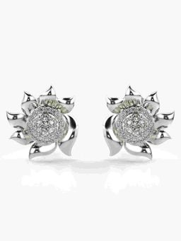 Valanova - Sterling Silver Plated with White Gold and Certified Lab Grown Diamond 0.56 Cts Earrings
