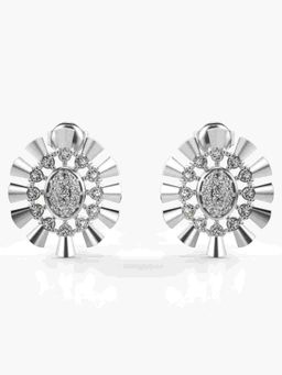 Valanova - Sterling Silver Plated with White Gold and Certified Lab Grown Diamond 0.58 Cts Earrings