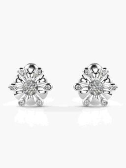 Valanova - Sterling Silver Plated with White Gold and Certified Lab Grown Diamond 0.35 Cts Earrings