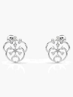 Valanova - Sterling Silver Plated with White Gold and Certified Lab Grown Diamond 0.33 Cts Earrings