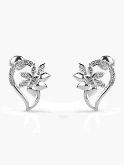 Valanova - Sterling Silver Plated with White Gold and Certified Lab Grown Diamond 0.35 Cts Earrings