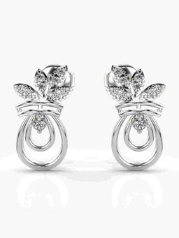 Valanova - Sterling Silver Plated with White Gold and Certified Lab Grown Diamond 0.19 Cts Earrings