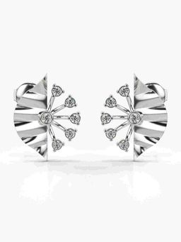 Valanova - Sterling Silver Plated with White Gold and Certified Lab Grown Diamond 0.23 Cts Earrings