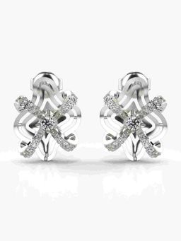 Valanova - Sterling Silver Plated with White Gold and Certified Lab Grown Diamond 0.56 Cts Earrings