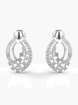 Valanova - Sterling Silver Plated with White Gold and Certified Lab Grown Diamond 0.35 Cts Earrings