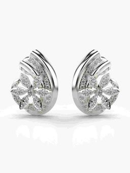 Valanova - Sterling Silver Plated with White Gold and Certified Lab Grown Diamond 0.57 Cts Earrings