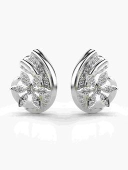 Valanova - Sterling Silver Plated with White Gold and Certified Lab Grown Diamond 0.44 Cts Earrings
