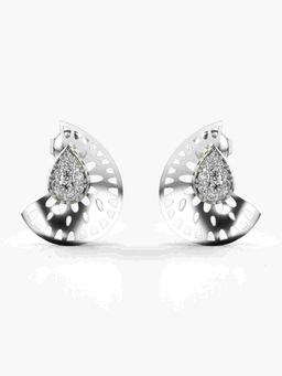 Valanova - Sterling Silver Plated with White Gold and Certified Lab Grown Diamond 0.24 Cts Earrings