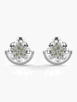 Valanova - Sterling Silver Plated with White Gold and Certified Lab Grown Diamond 0.69 Cts Earrings