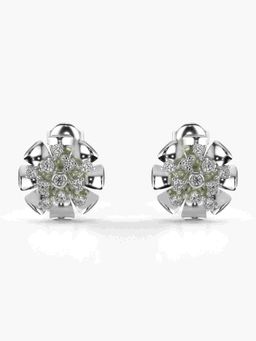 Valanova - Sterling Silver Plated with White Gold and Certified Lab Grown Diamond 0.31 Cts Earrings