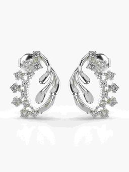 Valanova - Sterling Silver Plated with White Gold and Certified Lab Grown Diamond 0.29 Cts Earrings