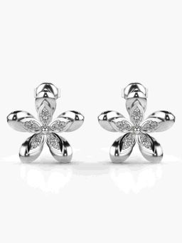 Valanova - Sterling Silver Plated with White Gold and Certified Lab Grown Diamond 0.28 Cts Earrings