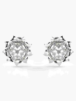 Valanova - Sterling Silver Plated with White Gold and Certified Lab Grown Diamond 0.36 Cts Earrings