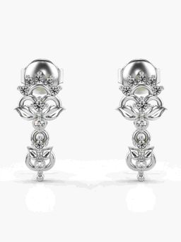 Valanova - Sterling Silver Plated with White Gold and Certified Lab Grown Diamond 0.15 Cts Earrings