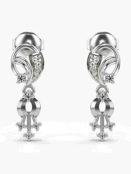 Valanova - Sterling Silver Plated with White Gold and Certified Lab Grown Diamond 0.13 Cts Earrings