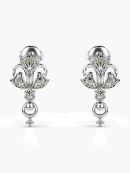 Valanova - Sterling Silver Plated with White Gold and Certified Lab Grown Diamond 0.18 Cts Earrings