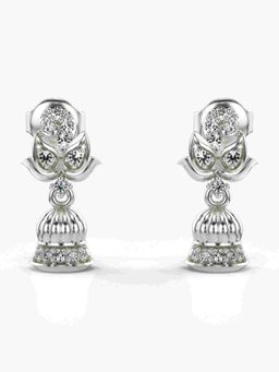 Valanova - Sterling Silver Plated with White Gold and Certified Lab Grown Diamond 0.25 Cts Earrings