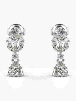Valanova - Sterling Silver Plated with White Gold and Certified Lab Grown Diamond 0.20 Cts Earrings
