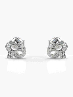 Valanova - Sterling Silver Plated with White Gold and Certified Lab Grown Diamond 0.26 Cts Earrings