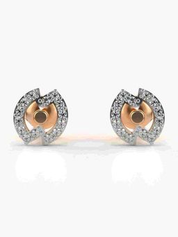 Valanova - Sterling Silver Plated with Rose Gold and Certified Lab Grown Diamond 0.21 Cts Earrings