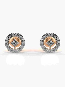 Valanova - Sterling Silver Plated with Rose Gold and Certified Lab Grown Diamond 0.29 Cts Earrings