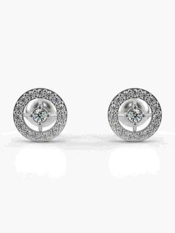 Valanova - Sterling Silver Plated with White Gold and Certified Lab Grown Diamond 0.29 Cts Earrings