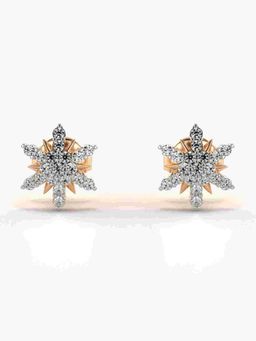 Valanova - Sterling Silver Plated with Rose Gold and Certified Lab Grown Diamond 0.25 Cts Earrings