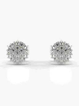Valanova - Sterling Silver Plated with White Gold and Certified Lab Grown Diamond 0.17 Cts Earrings