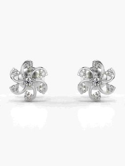 Valanova - Sterling Silver Plated with White Gold and Certified Lab Grown Diamond 0.13 Cts Earrings