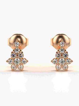 Valanova - Sterling Silver Plated with Rose Gold and Certified Lab Grown Diamond 0.30 Cts Earrings