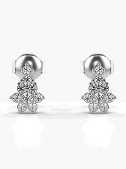 Valanova - Sterling Silver Plated with White Gold and Certified Lab Grown Diamond 0.30 Cts Earrings