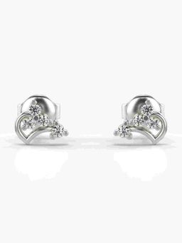 Valanova - Sterling Silver Plated with White Gold and Certified Lab Grown Diamond 0.16 Cts Earrings