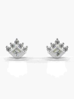 Valanova - Sterling Silver Plated with White Gold and Certified Lab Grown Diamond 0.23 Cts Earrings