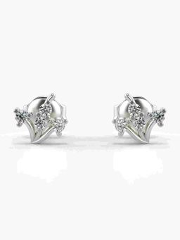 Valanova - Sterling Silver Plated with White Gold and Certified Lab Grown Diamond 0.18 Cts Earrings