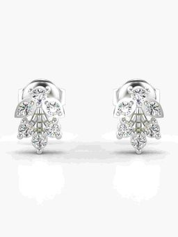 Valanova - Sterling Silver Plated with White Gold and Certified Lab Grown Diamond 0.26 Cts Earrings