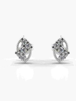 Valanova - Sterling Silver Plated with White Gold and Certified Lab Grown Diamond 0.24 Cts Earrings